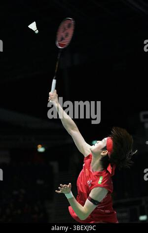 Singapour. 30 mai 2025. Wang Zhiyi fait son retour lors du match de quart de finale en simple féminin entre Wang Zhiyi, de Chine, et Pornpawee Chochuwong, de Thaïlande, au Singapore Badminton Open 2025 à Singapour, le 30 mai 2025. Credit : puis Chih Wey/Xinhua/Alamy Live News Banque D'Images