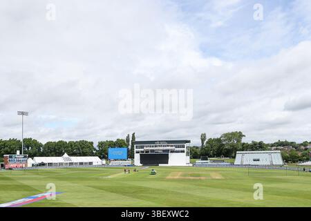 Derby, Royaume-Uni. 30 mai 2025. Une vue générale du terrain lors du match de la série ODI pour femmes entre les femmes d'Angleterre et les femmes des Antilles au County Ground, Derby, Royaume-Uni, le 30 mai 2025. Crédit photo : Stuart Leggett/UK Sports pics Ltd Utilisation éditoriale uniquement, licence requise pour une utilisation commerciale. Aucune utilisation dans les Paris, les jeux ou les publications d'un club/ligue/joueur. Crédit : UK Sports pics Ltd/Alamy Live News Banque D'Images