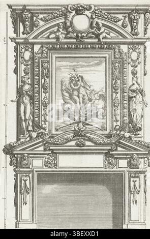 Paris, Tavernier, Melchior, France, Barbet, Jean, bosse, Abraham, Livre d'architecture et d' autels, Underbodem, arbre décoré de Neptune et Amphitrite, Paris, feuille 14 de la deuxième édition de la série. La numérotation des tirages ne correspond qu'en partie à celle de la première édition., tirage d'ornement, tirages, tirages d'ornement, hauteur 190 mm, largeur 130 mm, français, 1602 - 1676-02-14, graveur, 1638 - 1643, deuxième quart 17ème siècle, papier, gravure, conception de travail, Frans, 1605 - 1654, After design by, publication (événement), publication, Zuid-Nederlands, 1564 - 1641, éditeur Banque D'Images