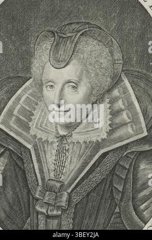 La Haye, Jansz., Broer (la Haye), Queborn, Crispijn van den, la Haye, Portrait de Louise de Coligny, Portrait de Louise dans un ovale avec écriture de bordure. Dans la marge inférieure, cinq lignes texte néerlandais., impression, Oranjeportretten, hauteur 217 mm, largeur 138 mm, Noord-Nederlands, 1604 - 1652-11-25, graveur, 1586 - 1629, papier, gravure, gravure (processus d'impression), gravure, etsen, conception de travaux, après conception, publication (événement), publication, éditeur Banque D'Images