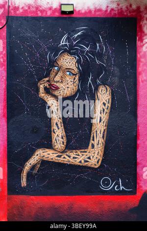 Amy Winehouse Graffiti, Camden Town, Londres, Angleterre, Banque D'Images