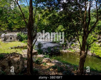 Le cénote sacré, Chichen Itza, État du Yucatan, Mexique Banque D'Images