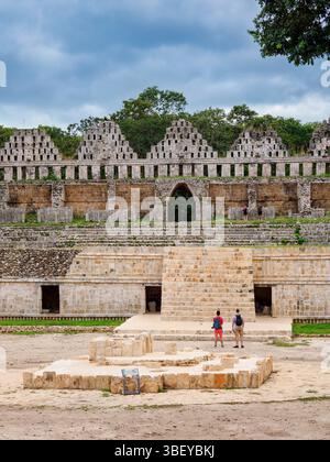 Complexe de la Maison des colombes, Uxmal, État du Yucatan, Mexique Banque D'Images