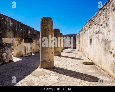 Le Palais, site archéologique de Mitla, San Pablo Villa de Mitla, État d'Oaxaca, Mexique Banque D'Images
