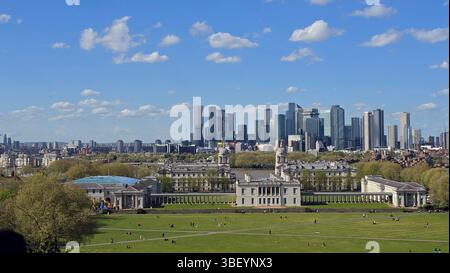 Vue du sommet de Greenwich Hill, Royaume-Uni Banque D'Images