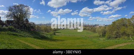 Vue du sommet de Greenwich Hill, Royaume-Uni Banque D'Images