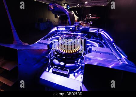 MILAN, ITALIE - 02 MAI : DeLorean DMC-12 lors de l'avant-première de presse 'Back in Time - The Exhibition' exposition mondiale de la collection 'Back to the future' Banque D'Images