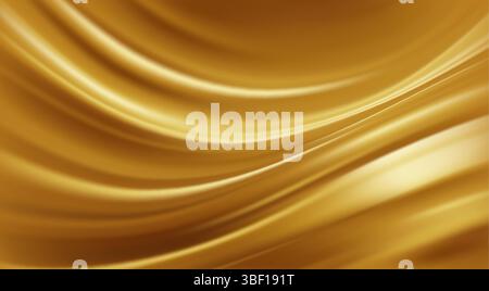 Arrière-plan élégant d'illustration vectorielle abstraite de couleur or avec des motifs ondulés lisses représentant le design de luxe et le style sophistiqué pour le décor Illustration de Vecteur