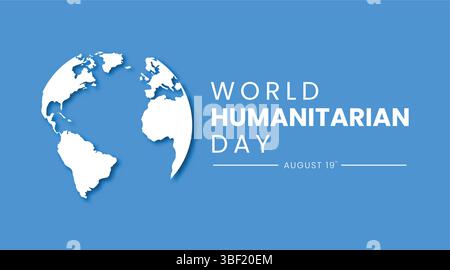 Le graphique globe sur fond bleu clair promeut une journée de sensibilisation annuelle, créant un design épuré et moderne idéal pour les campagnes Illustration de Vecteur