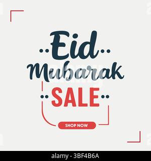 Vente Eid Mubarak , bannière Eid Mubarak , vente Eid , conception de modèle de bannière pour les médias sociaux et le site Web Illustration de Vecteur
