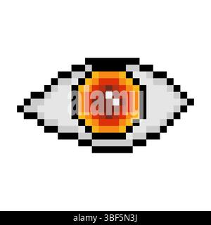 Oeil humain dans le style pixel art Illustration de Vecteur