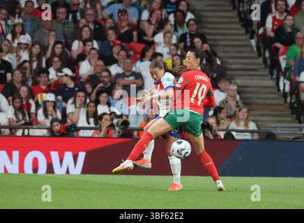 Londres, Royaume-Uni. 30 mai 2025. Pendant le match UEFA Women's Nations League - Group 3 entre les femmes d'Angleterre et les femmes du Portugal au stade de Wembley, Londres, le 30 mai 2025 crédit : action Foto Sport/Alamy Live News Banque D'Images