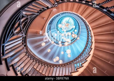 Concept architectural d'escalier en spirale Banque D'Images