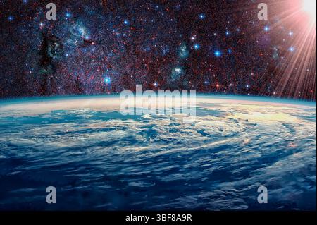 La Terre vue de l'orbite Banque D'Images