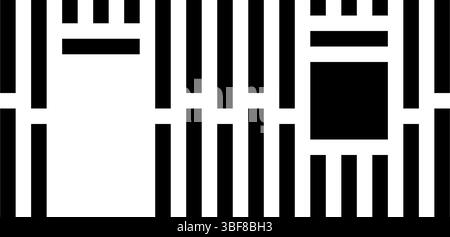 construction de murs de cadre en bois maison de glyphe illustration vectorielle d'icône Illustration de Vecteur