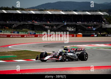 Montmelo, Espagne - 30 mai 2025, #87 Oliver Bearman (GBR, HAAS), essais libres, F1 Aramco Spanish Grand Prix Banque D'Images