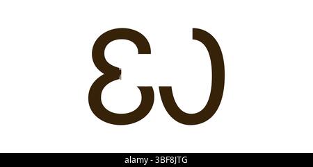 Numéro minimaliste 80 dans le style moderne découpé, police abstraite gras pour la conception créative, anniversaire, anniversaire, affiche ou logo. Vecteur Illustration de Vecteur