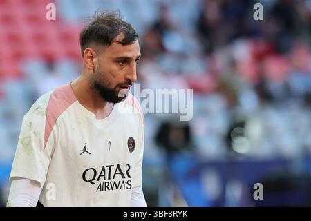 3 mai 2025 ; Allianz Arena, Munich, Allemagne ; finale de la Ligue des Champions Football, Paris Saint Germain contre Inter Milan ; séance d'entraînement avec le gardien italien Gianluigi Donnarumma du Paris Saint-Germains crédit : action plus Sports images/Alamy Live News Banque D'Images