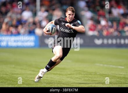 Tobias Elliott des Saracens lors du Gallagher Premiership match au StoneX Stadium de Londres. Date de la photo : samedi 31 mai 2025. Banque D'Images