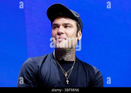 Roma, Italie. 31 mai 2025. Fedez durante il congresso nazionale di Forza Italia Giovani, Roma, Sabato 31 Maggio 2025 (Foto Roberto Monaldo/LaPresse) Fedez pendant le congrès national de la fête Forza Italia Giovani, Rome, samedi 31 mai 2025 (photo Roberto Monaldo/LaPresse) crédit : LaPresse/Alamy Live News Banque D'Images