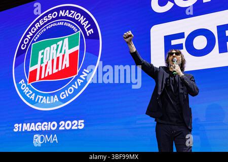 Roma, Italie. 31 mai 2025. Giuseppe Cruciani durante il congresso nazionale di Forza Italia Giovani, Roma, Sabato 31 Maggio 2025 (Foto Roberto Monaldo/LaPresse) Giuseppe Cruciani lors du congrès national de la fête Forza Italia Giovani, Rome, samedi 31 mai 2025 (photo Roberto Monaldo/LaPresse) crédit : LaPresse/Alamy Live News Banque D'Images