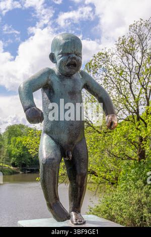 Vigeland Park le garçon en colère Banque D'Images