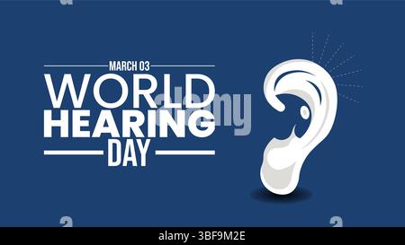 Journée mondiale de l'audition : promotion de la sensibilisation et de la prévention Illustration de Vecteur