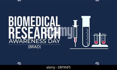 Journée de sensibilisation à la recherche biomédicale, faire progresser la science pour une meilleure santé Illustration de Vecteur