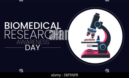 Journée de sensibilisation à la recherche biomédicale, faire progresser la science pour une meilleure santé Illustration de Vecteur