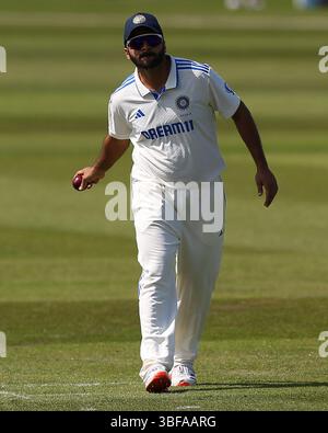 Canterbury, Royaume-Uni. 31 mai 2025. Canterbury, Angleterre, mai 31 2025 : Shardul Thakur (6 India A) sur le terrain lors du premier match non officiel du jour test 2 entre les Lions d'Angleterre et l'India A au Spitfire Ground, St Lawrence à Canterbury, Angleterre. (Jay Patel/SPP) crédit : photo de presse sportive SPP. /Alamy Live News Banque D'Images