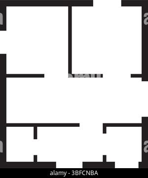 Plan de maison télévision simple icône. Vector illustration sur fond blanc. Illustration de Vecteur