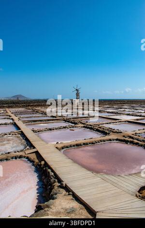 Gran Canaria, Îles Canaries : les vallées salées de Tenefé dans le village de Santa Lucía de Tirajana, datant de la fin du XVIIIe siècle Banque D'Images