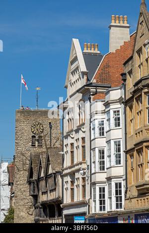Beffroi de St Michael à l'église North Gate, Houses, Oxford, Angleterre, Grande-Bretagne Banque D'Images