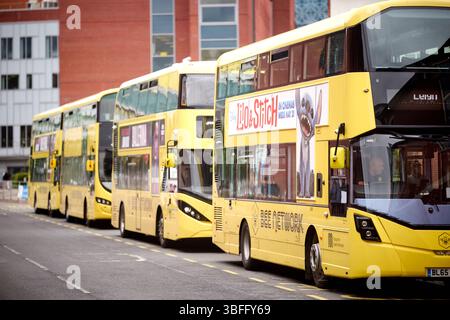 Bus MANCHESTER Bee Network Banque D'Images