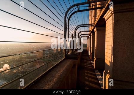 Turin vue du paysage depuis le sommet de la mole Antonelliana. La mole Terrace. Banque D'Images