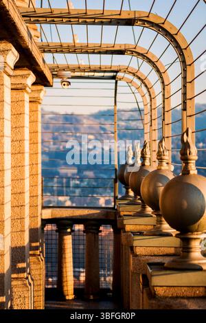 Turin vue du paysage depuis le sommet de la mole Antonelliana. La mole Terrace. Banque D'Images