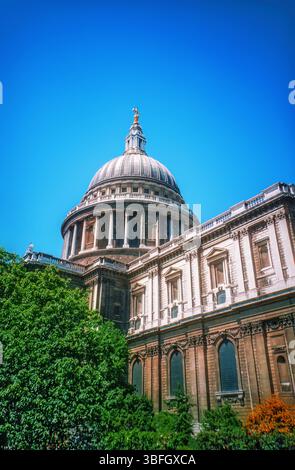 Le dôme de la Cathédrale St Paul, Londres, Angleterre, Royaume-Uni Banque D'Images