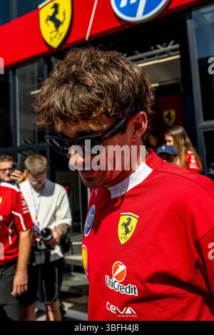 Montmelo, Espagne, 31 mai 2025, Charles Leclerc, de Monaco, concourt pour Ferrari. Qualification du Grand Prix d'Espagne 2025, qui se déroule à Montmelo, en Espagne. Crédit : Michael Potts/Alamy Live News Banque D'Images