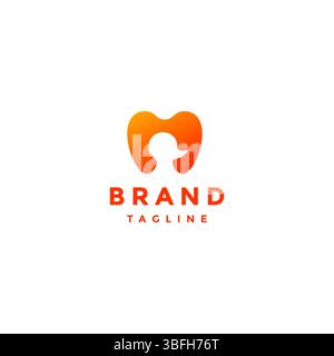 Simple Duckling Silhouette in Teeth logo Design. Simple conception du logo Duckling Teeth. Illustration de Vecteur