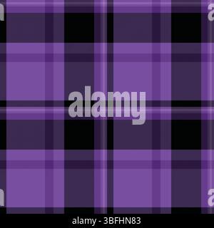 Motif tartan classique en violet vif et noir. Parfait pour les arrière-plans, les textiles et les designs élégants. Ajoute de la profondeur et une touche de tradition. Illustration de Vecteur