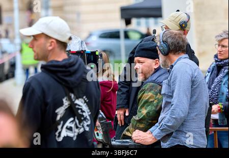 Vienne, Autriche. 26 mai 2025. Tournage de la deuxième saison de la série Netflix 'Crooks' à l'église Minoritenkirche de Vienne, Autriche, le 26 mai 2025. Marvin KREN - 20250526 PD19650 crédit : APA-PictureDesk/Alamy Live News Banque D'Images