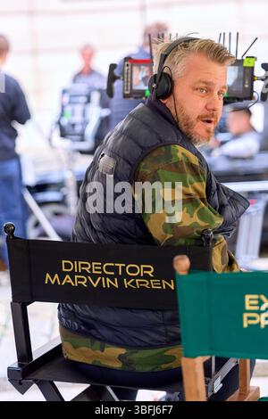 Vienne, Autriche. 26 mai 2025. Tournage de la deuxième saison de la série Netflix 'Crooks' à l'église Minoritenkirche de Vienne, Autriche, le 26 mai 2025. Marvin KREN - 20250526 PD19624 crédit : APA-PictureDesk/Alamy Live News Banque D'Images