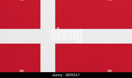 Drapeau du Danemark sur fond de texture abstraite Banque D'Images