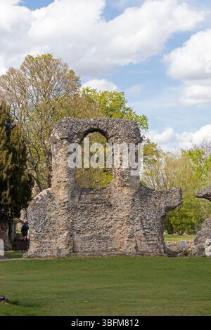 Ruines, l'abbaye de St Edmund, Bury St Edmunds, West Suffolk, Angleterre, Grande-Bretagne Banque D'Images