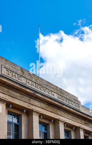 Façade du musée Hancock lettrage newcastle upon tyne uk Banque D'Images