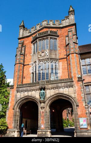 Bâtiment historique de l'université de newcastle en brique rouge Banque D'Images