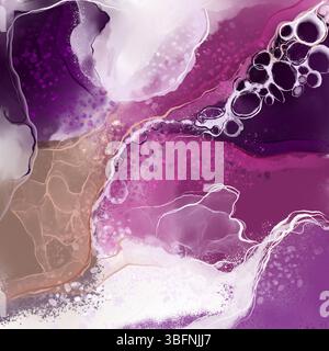 Art fluide abstrait avec effets de marbre pour la conception de décoration Banque D'Images