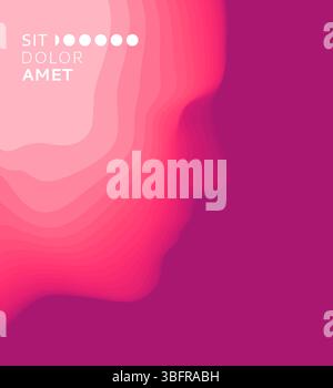 Profil de la tête avec dégradé de couleurs. Face humaine superposée coupée en papier. Sculpture art. Vue latérale. 3D silhouette vectorielle pour la technologie, la science ou le psycolo Illustration de Vecteur