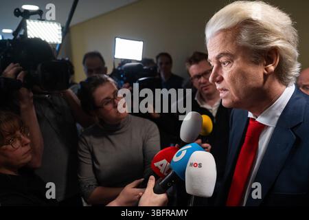 Den Haag, pays-Bas, 2025-04-22 16 :01 :42 LA HAYE, Geert Wilders (PVV) à la Chambre des représentants des États généraux le 22 avril 2025Credit : Jeroen Meuwsen JM20250422 Credit : NL Beeld / Regiofotografie Banque D'Images