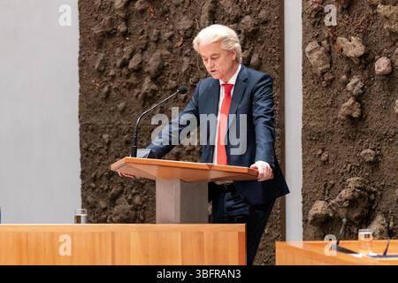 Den Haag, pays-Bas, 2025-04-22 14 :01 :33 LA HAYE, Geert Wilders (PVV) à la Chambre des représentants des États généraux le 22 avril 2025Credit : Jeroen Meuwsen JM20250422 Credit : NL Beeld / Regiofotografie Banque D'Images
